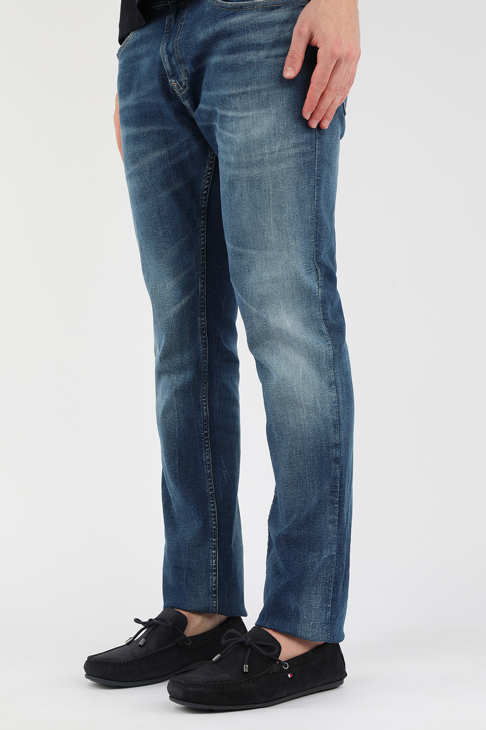 נעלי מוקסין מזמש בכחול נייבי